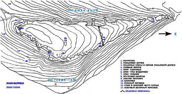Эски-Кермен план