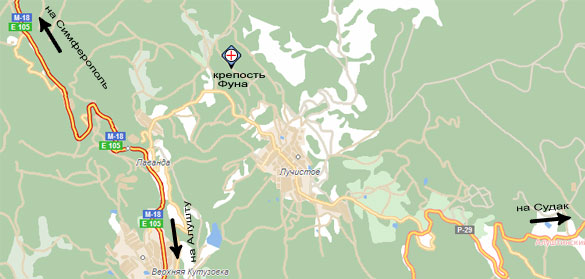 Как добраться до крепости Фуна Как добраться до крепости Фуна