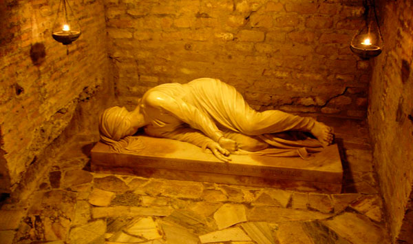 Крипта св. Цецилии в катакомбах святого Каллиста